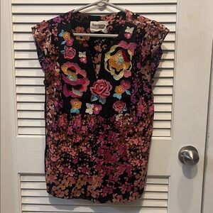 Savannah Women's Multicolor Floral Embroidered Blouse